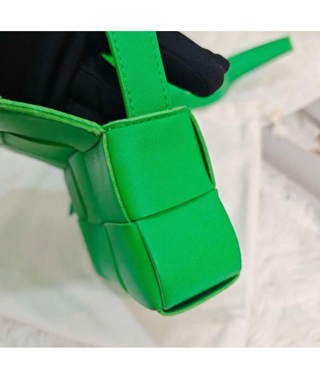 BOTTEGA VENETA Зеленая кожаная сумка через плечо, фото 5