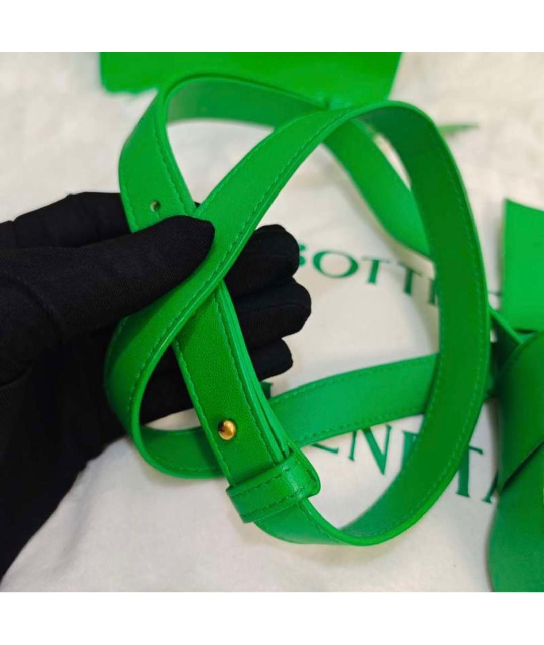 BOTTEGA VENETA Зеленая кожаная сумка через плечо, фото 6