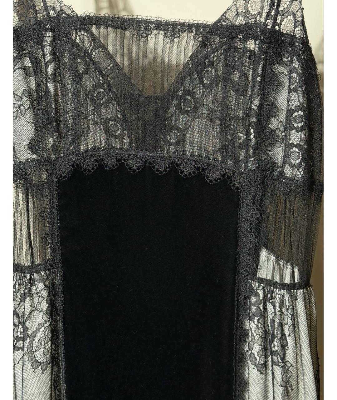 ERMANNO SCERVINO Черное вискозное коктейльное платье, фото 4