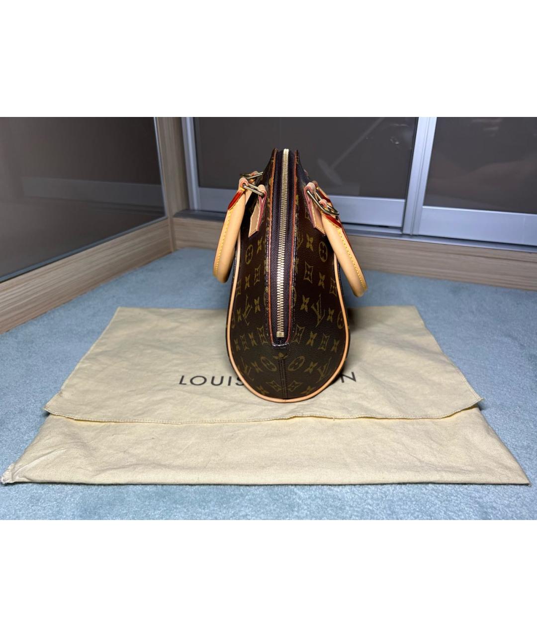 LOUIS VUITTON Коричневая кожаная сумка с короткими ручками, фото 2