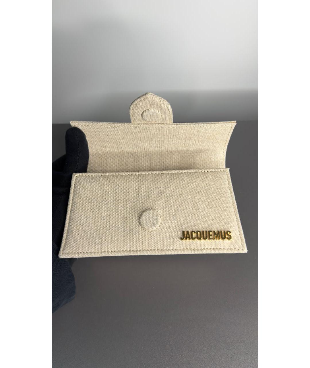 JACQUEMUS Бежевая хлопковая сумка с короткими ручками, фото 5