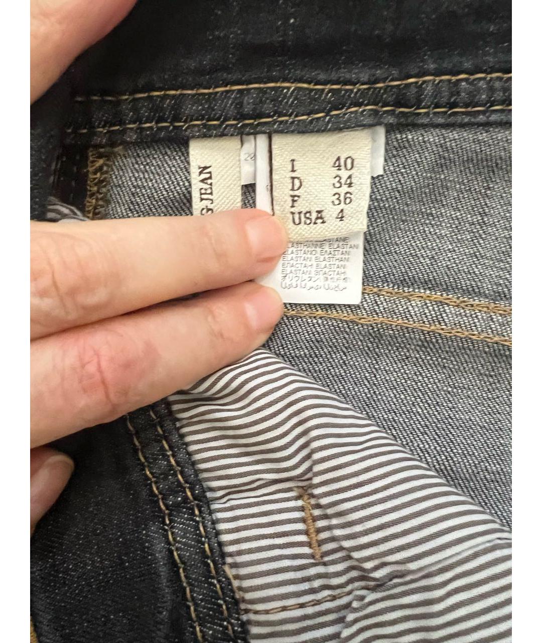 BRUNELLO CUCINELLI Антрацитовые хлопковые джинсы слим, фото 3