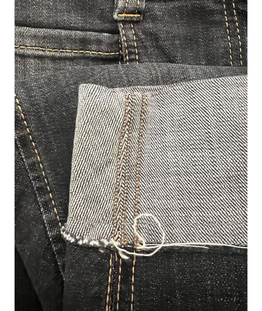 BRUNELLO CUCINELLI Антрацитовые хлопковые джинсы слим, фото 6