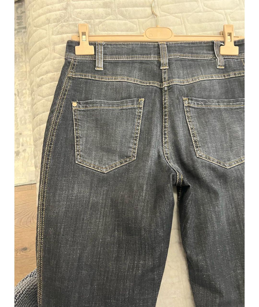 BRUNELLO CUCINELLI Антрацитовые хлопковые джинсы слим, фото 2