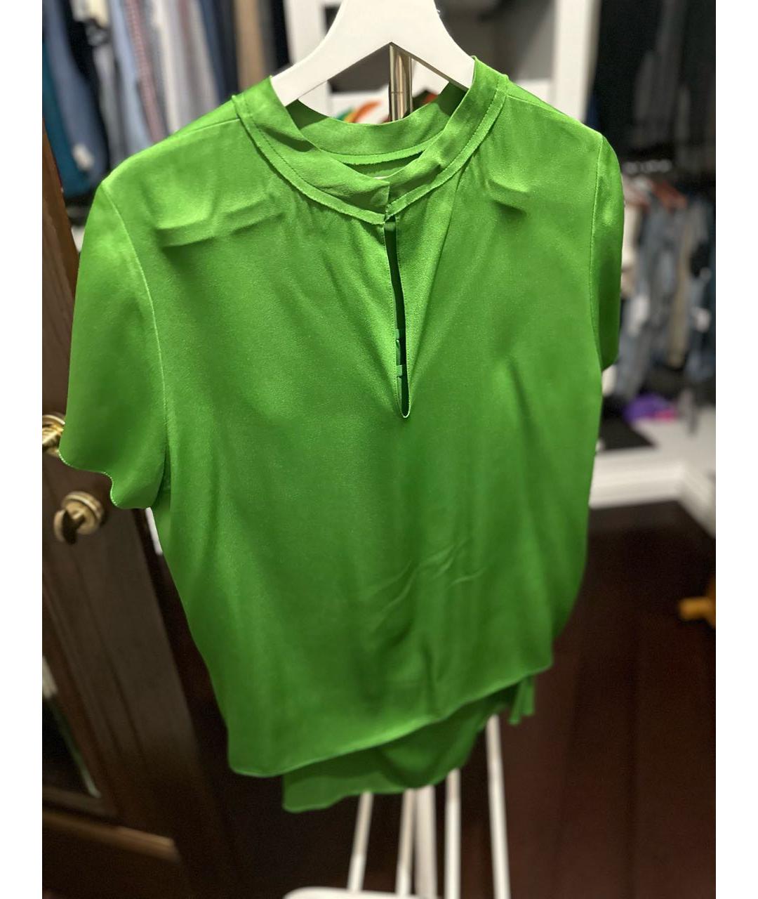 LANVIN Зеленый шелковый костюм с юбками, фото 4