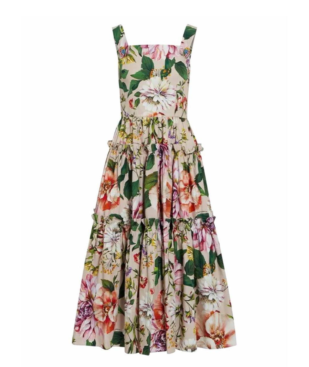 DOLCE&GABBANA Мульти хлопковый сарафан, фото 1