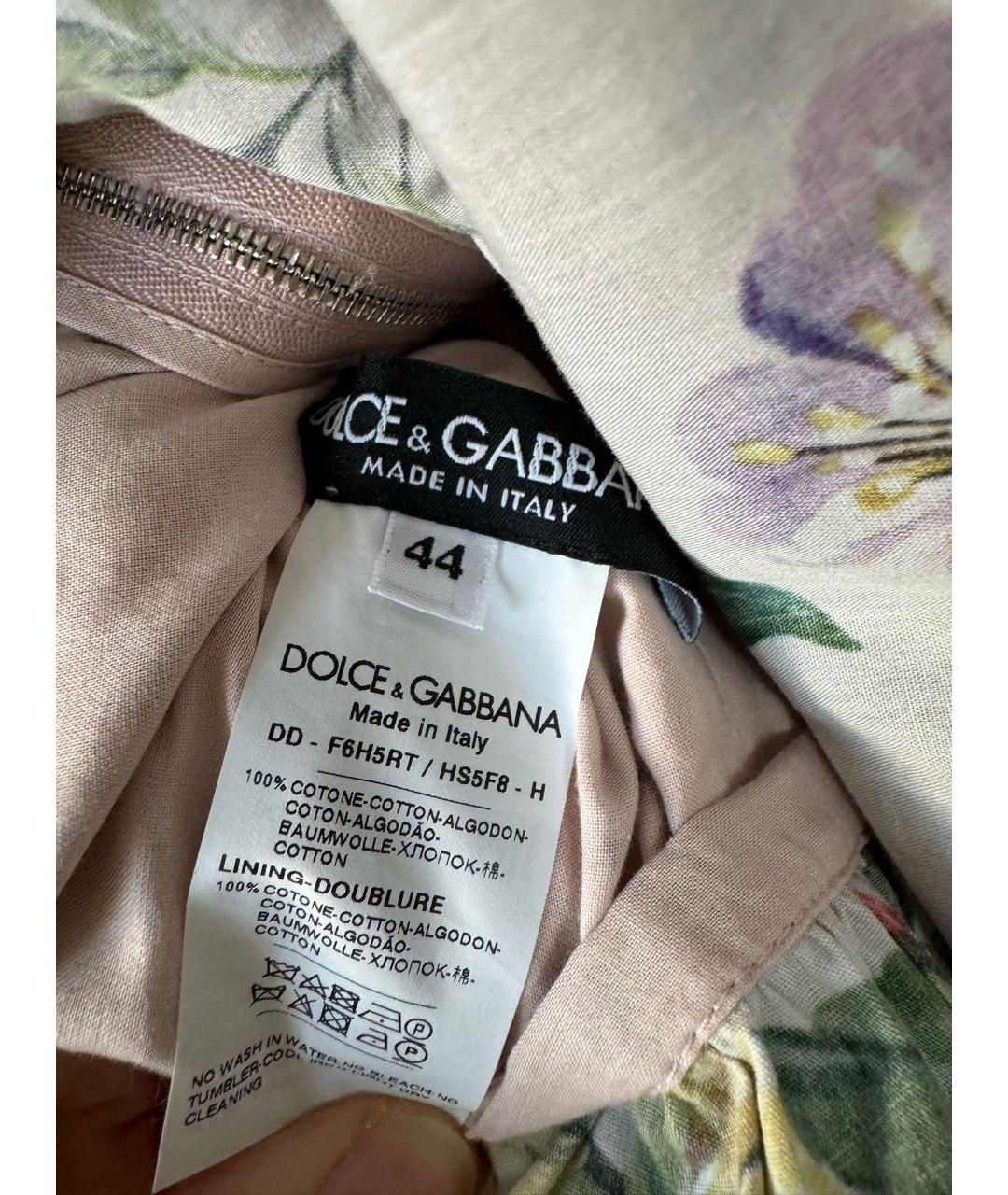 DOLCE&GABBANA Мульти хлопковый сарафан, фото 4