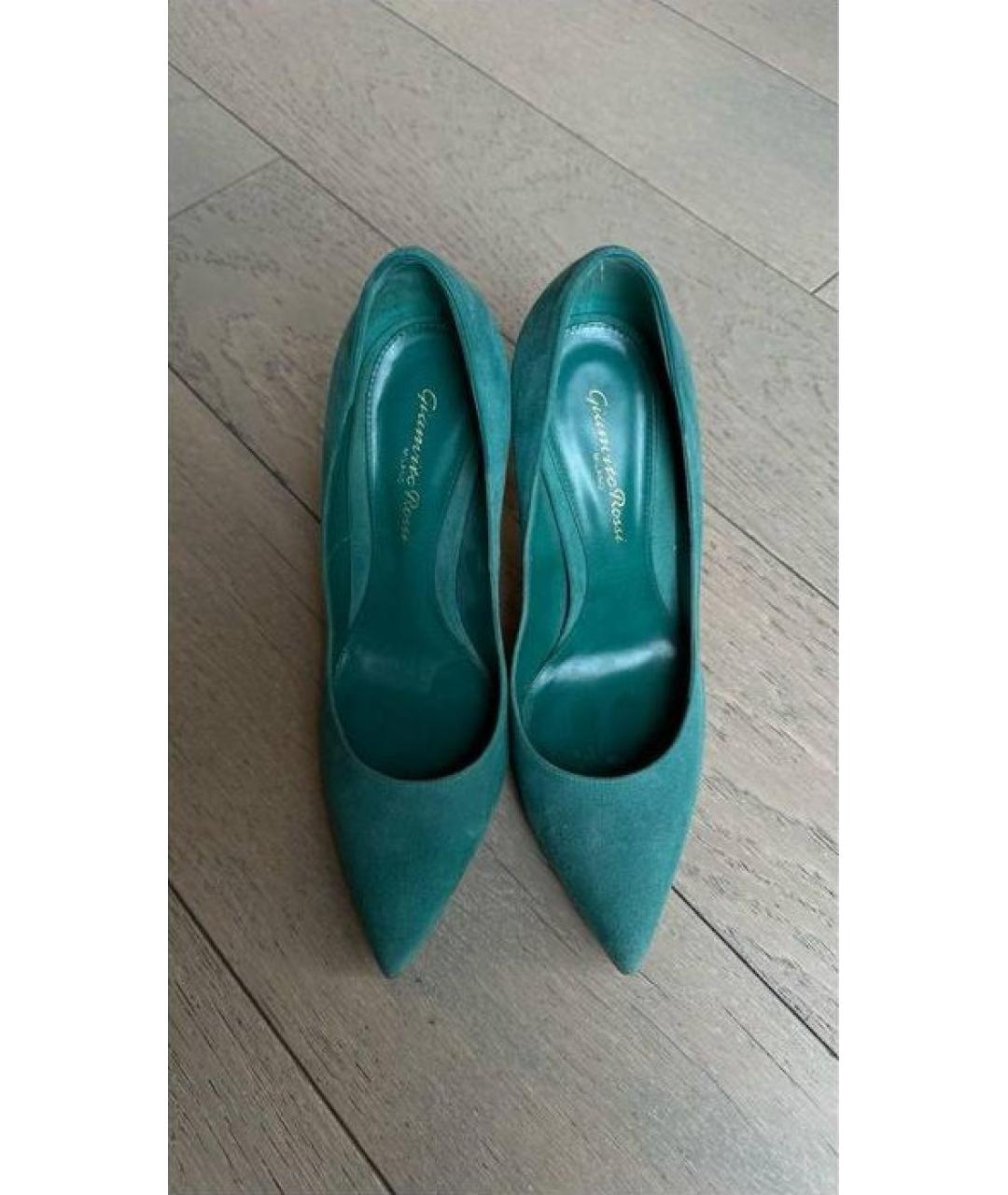 GIANVITO ROSSI Зеленые замшевые туфли, фото 2