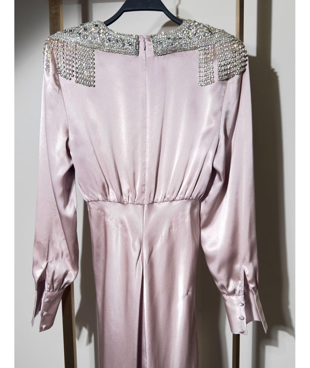 ALESSANDRA RICH Фиолетовое шелковое вечернее платье, фото 2
