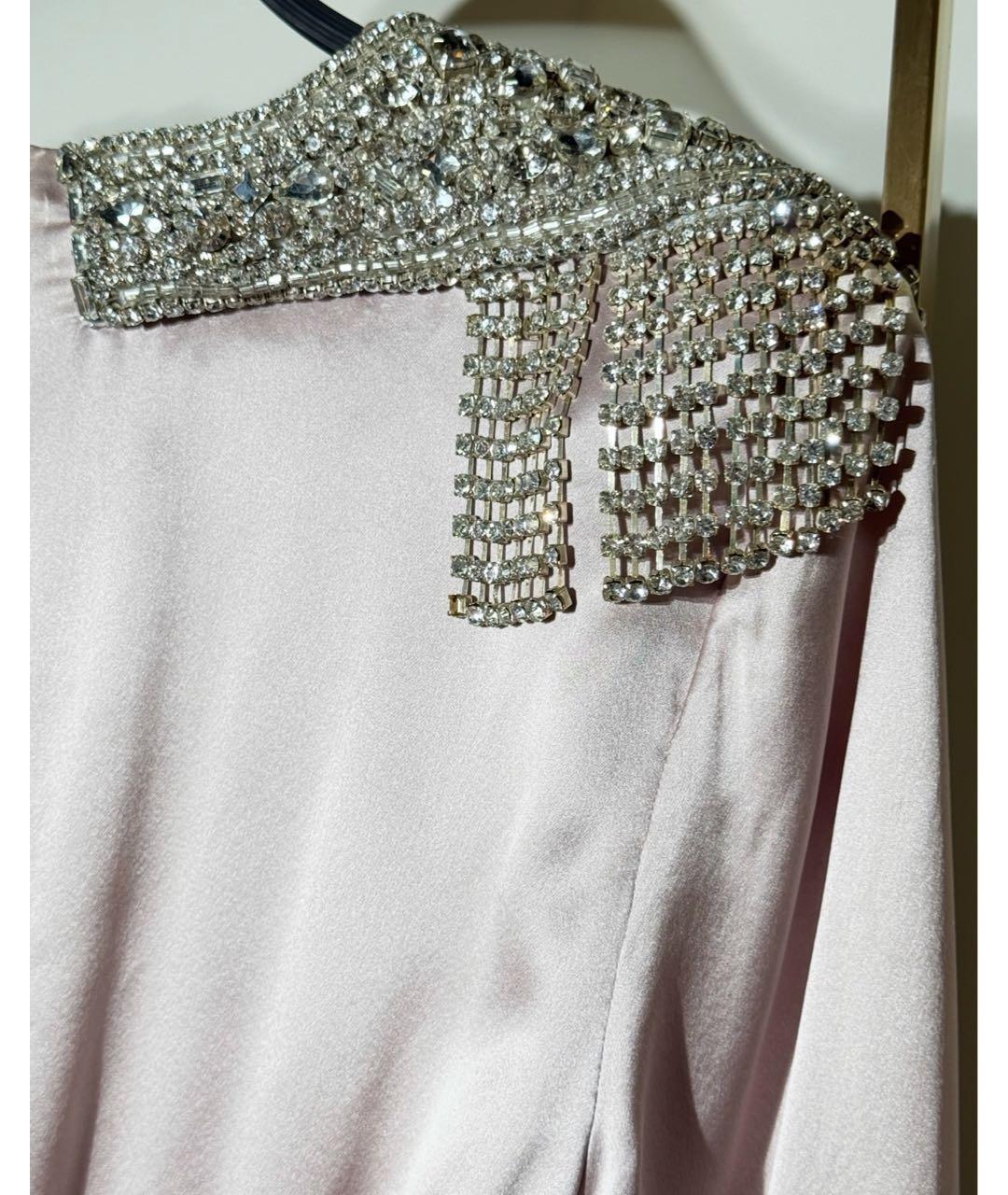 ALESSANDRA RICH Фиолетовое шелковое вечернее платье, фото 7