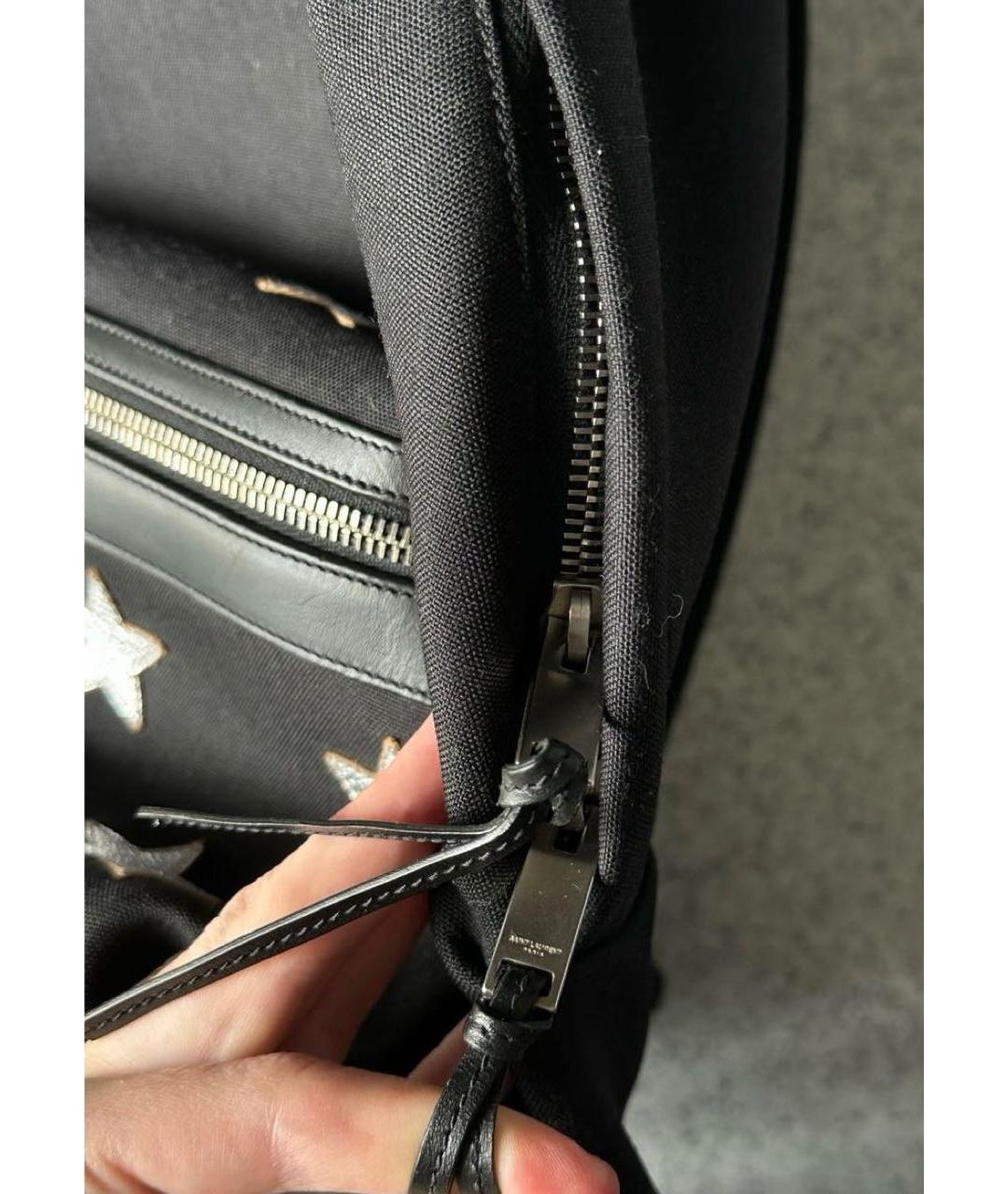 SAINT LAURENT Черный тканевый рюкзак, фото 7