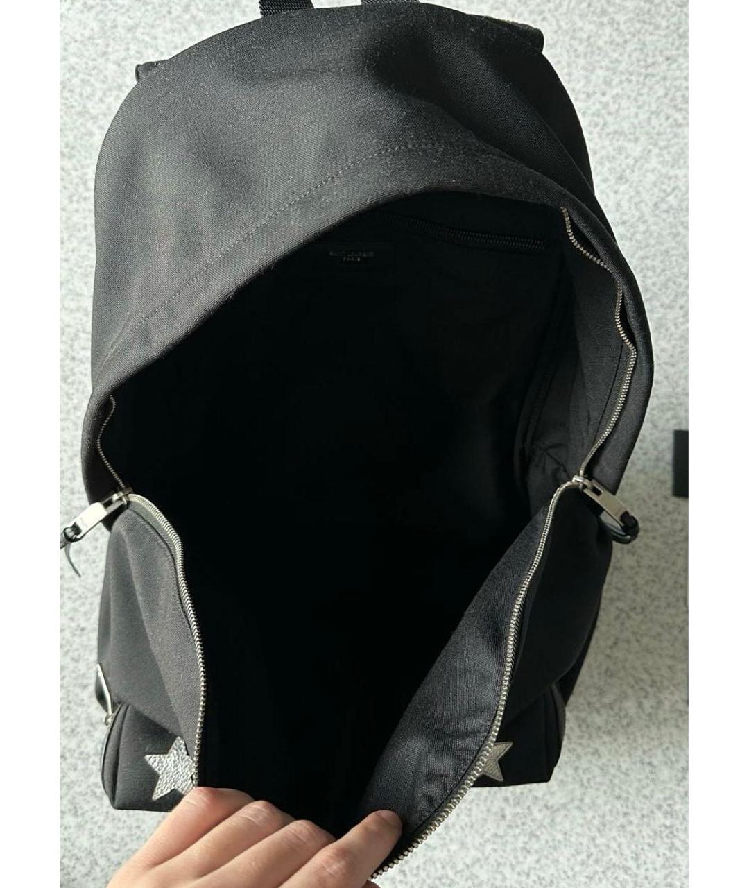 SAINT LAURENT Черный тканевый рюкзак, фото 6