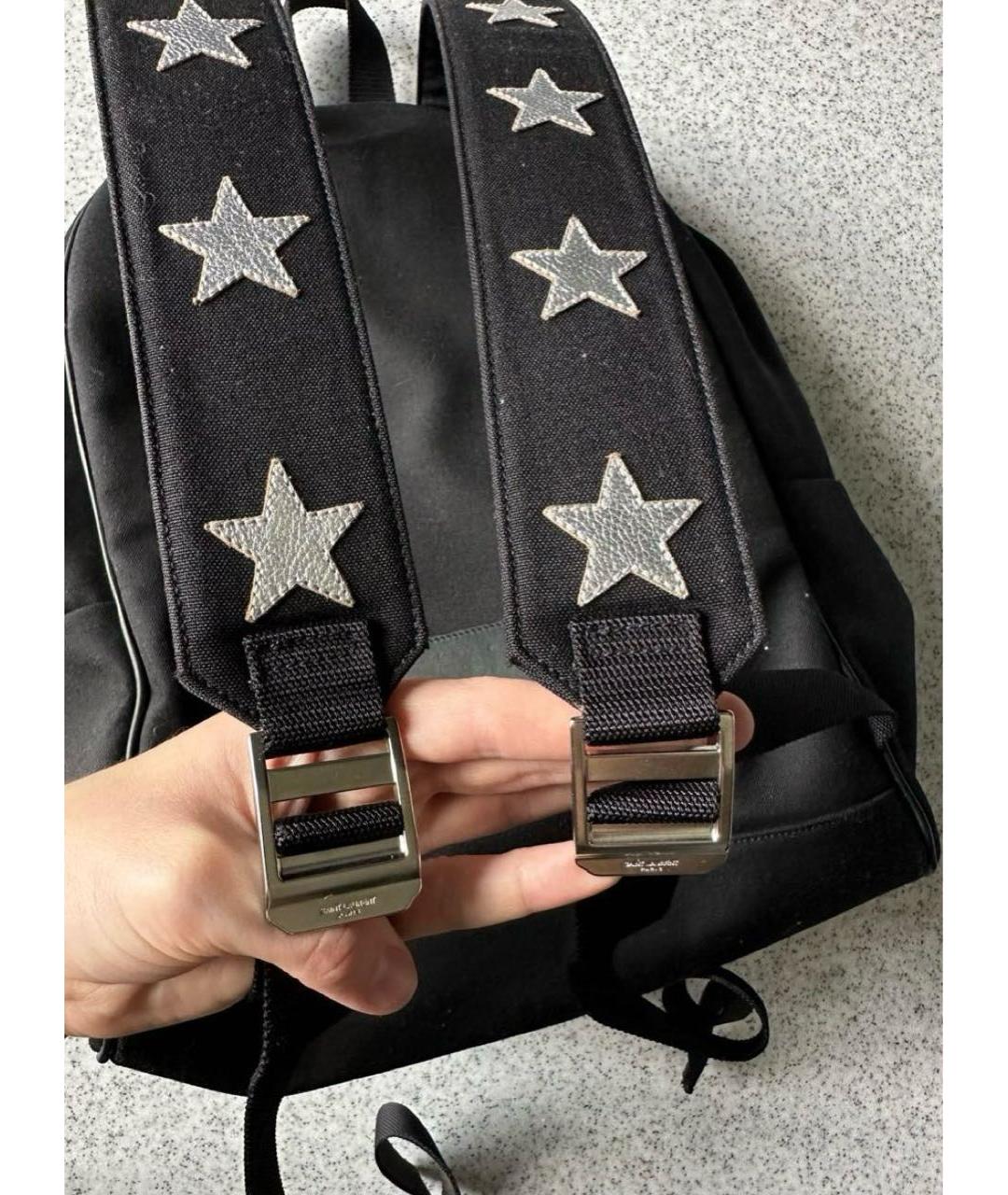 SAINT LAURENT Черный тканевый рюкзак, фото 5