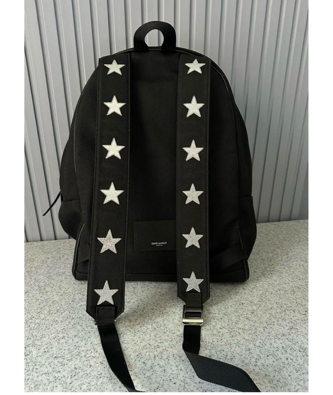 SAINT LAURENT Черный тканевый рюкзак, фото 3