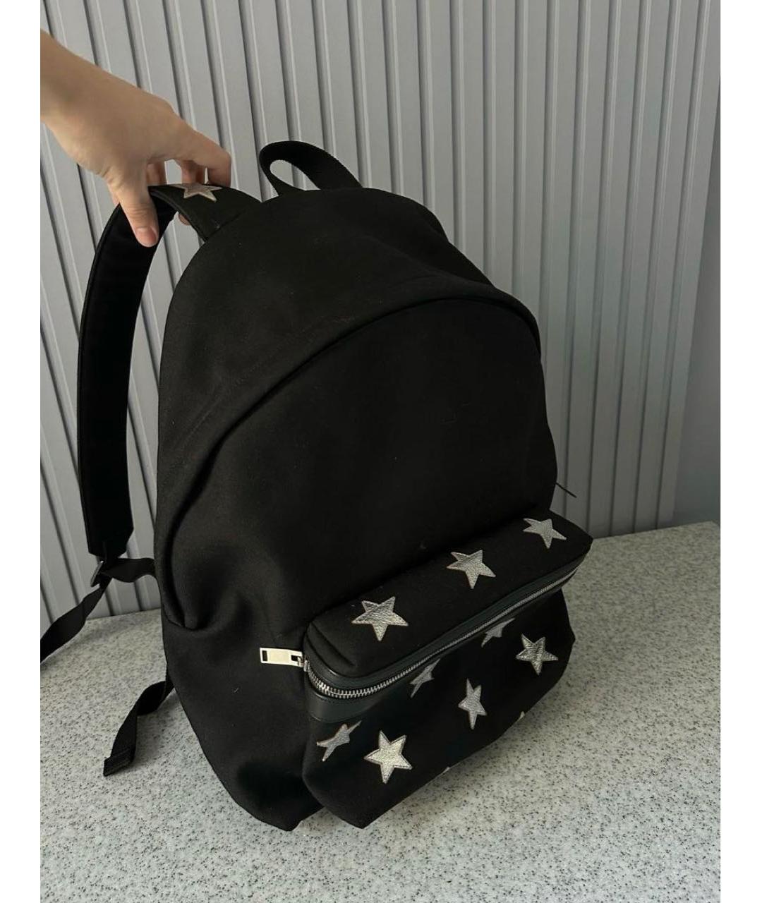 SAINT LAURENT Черный тканевый рюкзак, фото 2