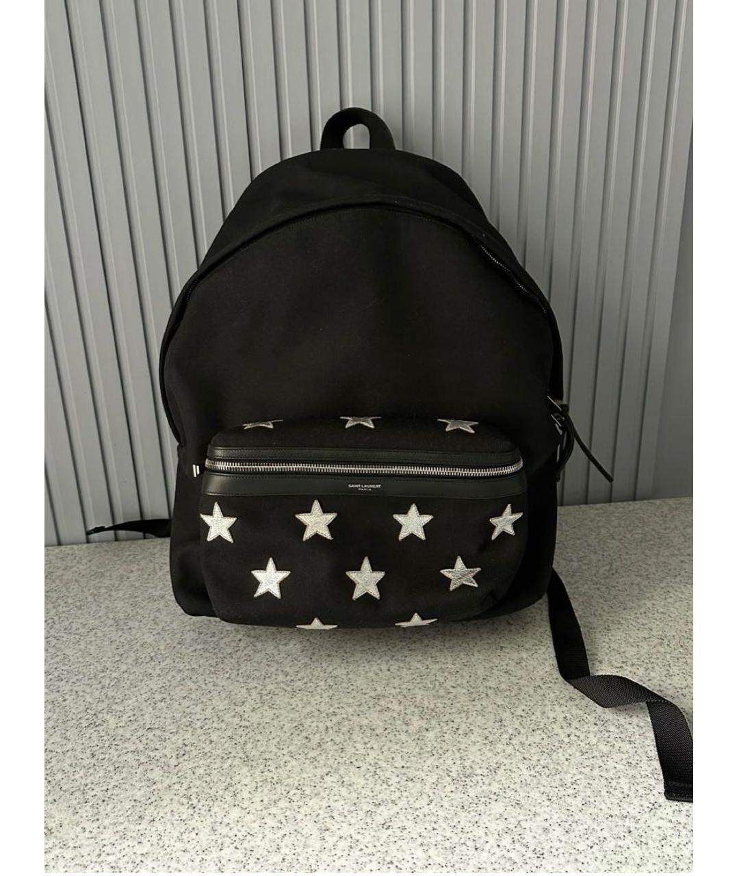 SAINT LAURENT Черный тканевый рюкзак, фото 9
