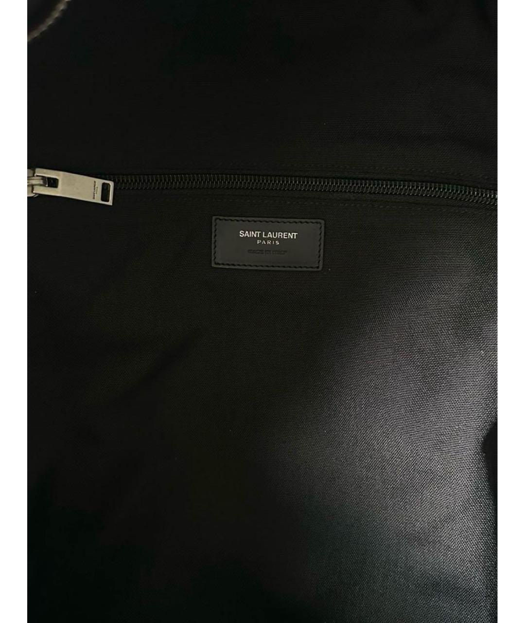 SAINT LAURENT Черный тканевый рюкзак, фото 4