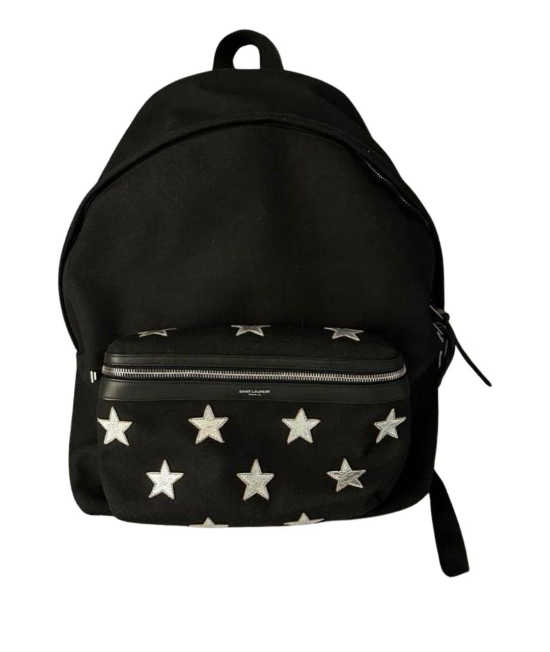 SAINT LAURENT Черный тканевый рюкзак, фото 1