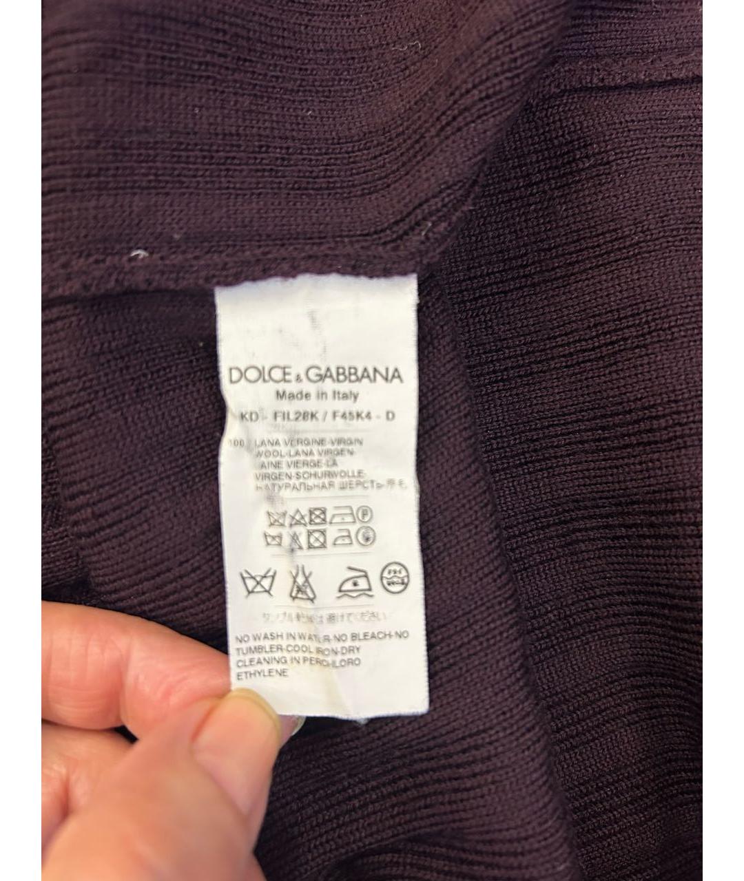 DOLCE&GABBANA Бордовое шерстяное платье, фото 7