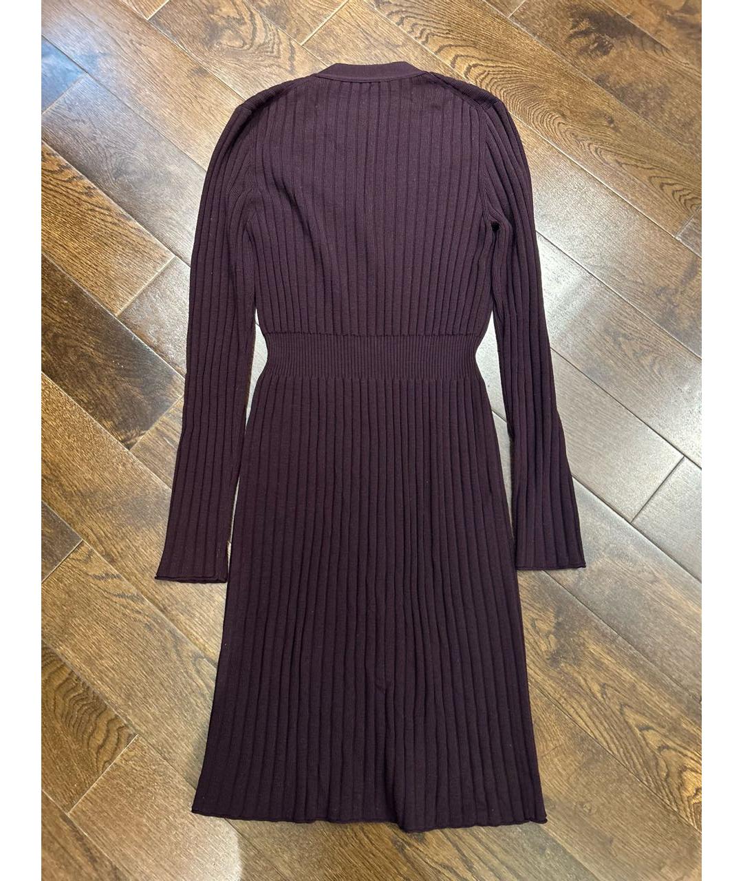 DOLCE&GABBANA Бордовое шерстяное платье, фото 2