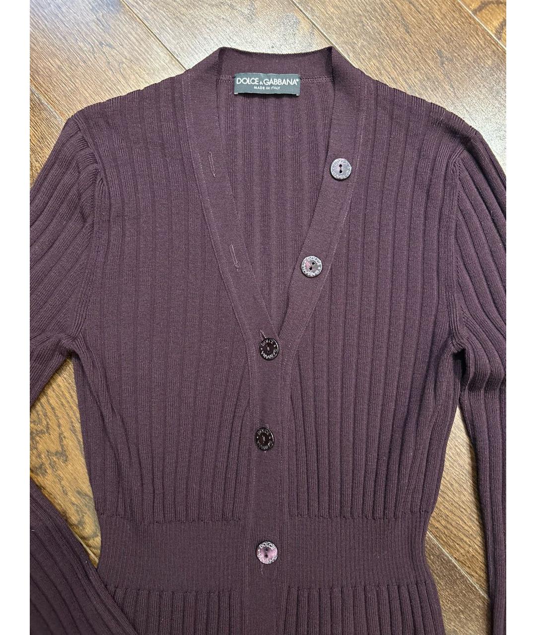 DOLCE&GABBANA Бордовое шерстяное платье, фото 3