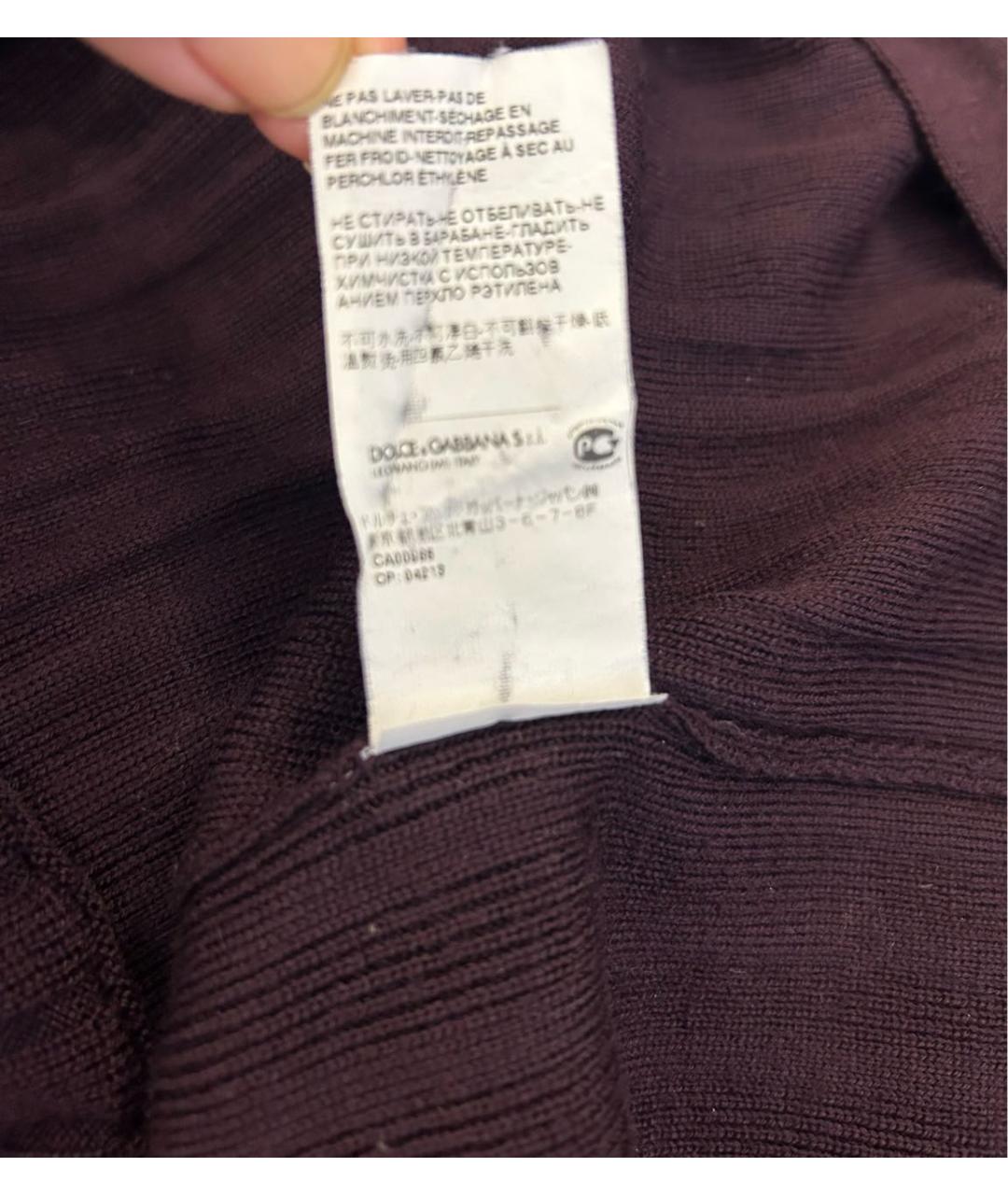 DOLCE&GABBANA Бордовое шерстяное платье, фото 6