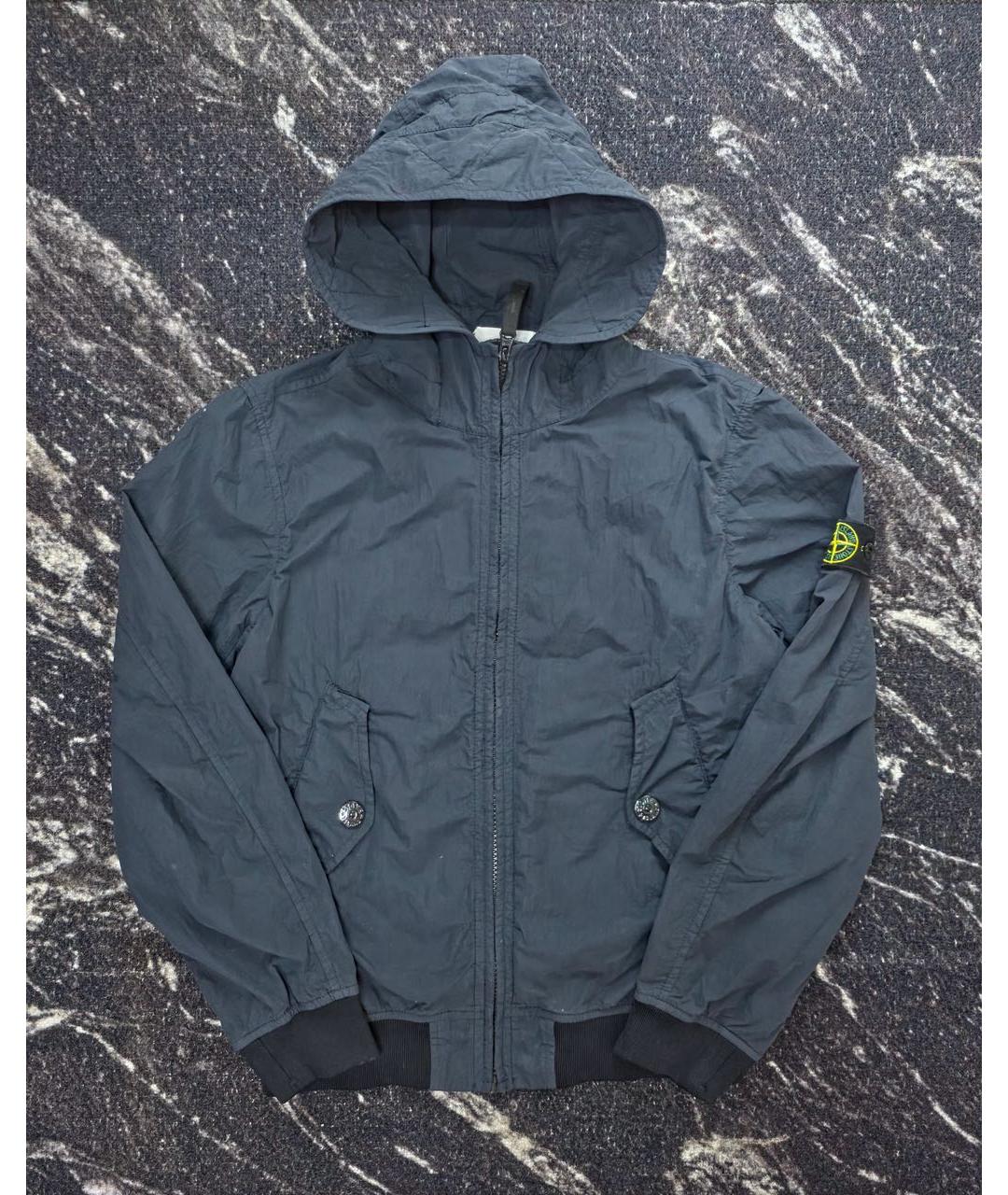STONE ISLAND Темно-синяя полиамидовая куртка, фото 2
