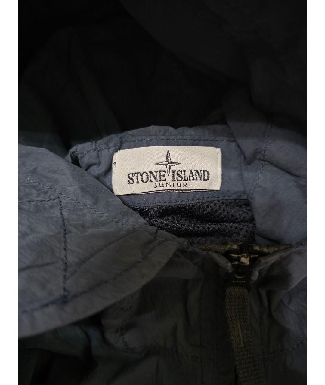 STONE ISLAND Темно-синяя полиамидовая куртка, фото 3