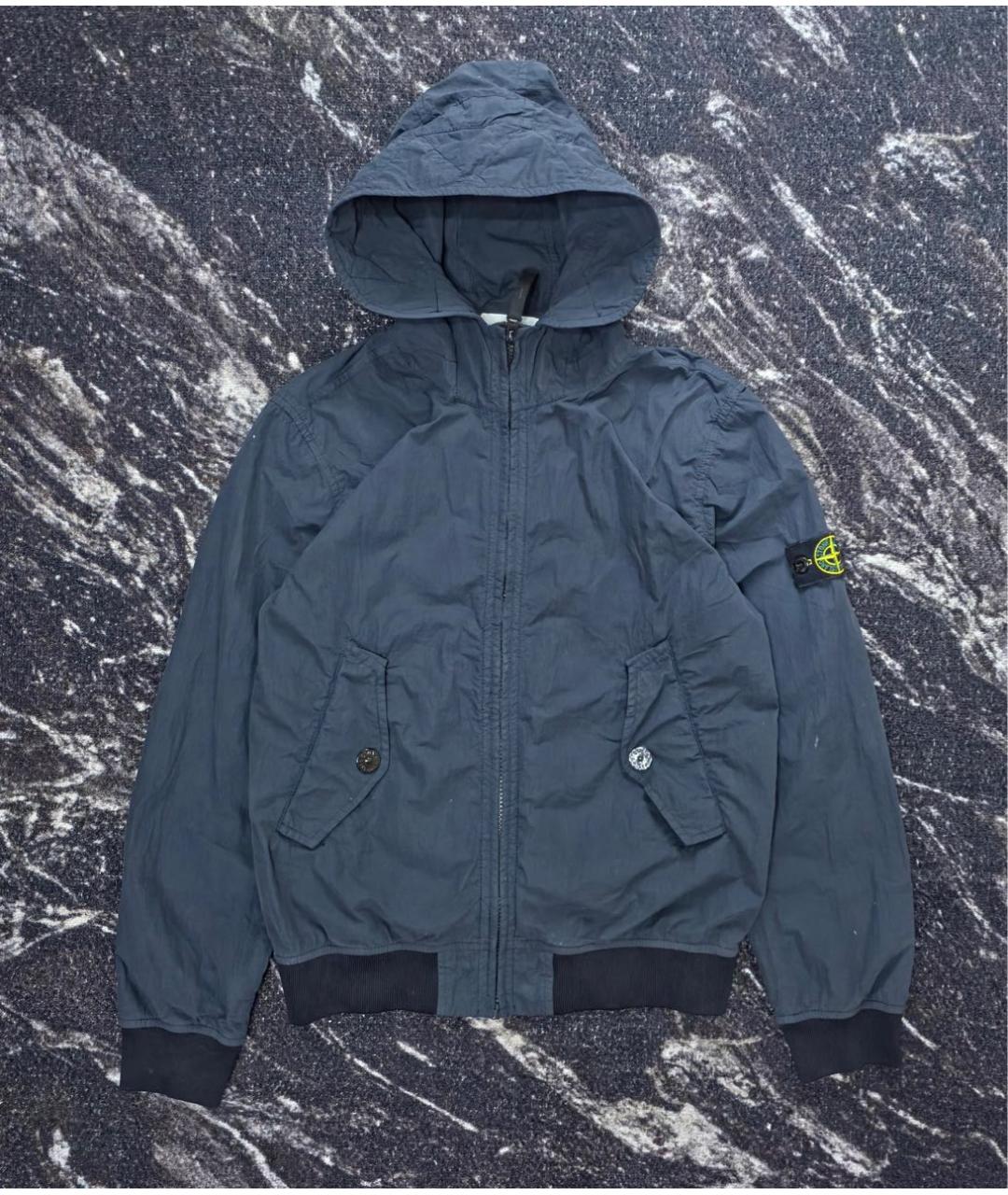 STONE ISLAND Темно-синяя полиамидовая куртка, фото 8