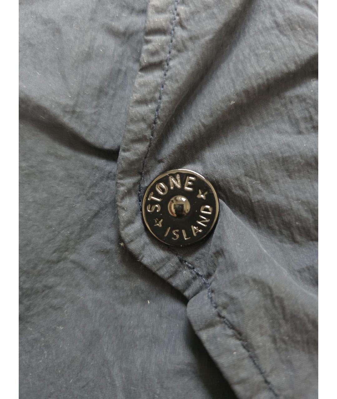 STONE ISLAND Темно-синяя полиамидовая куртка, фото 6