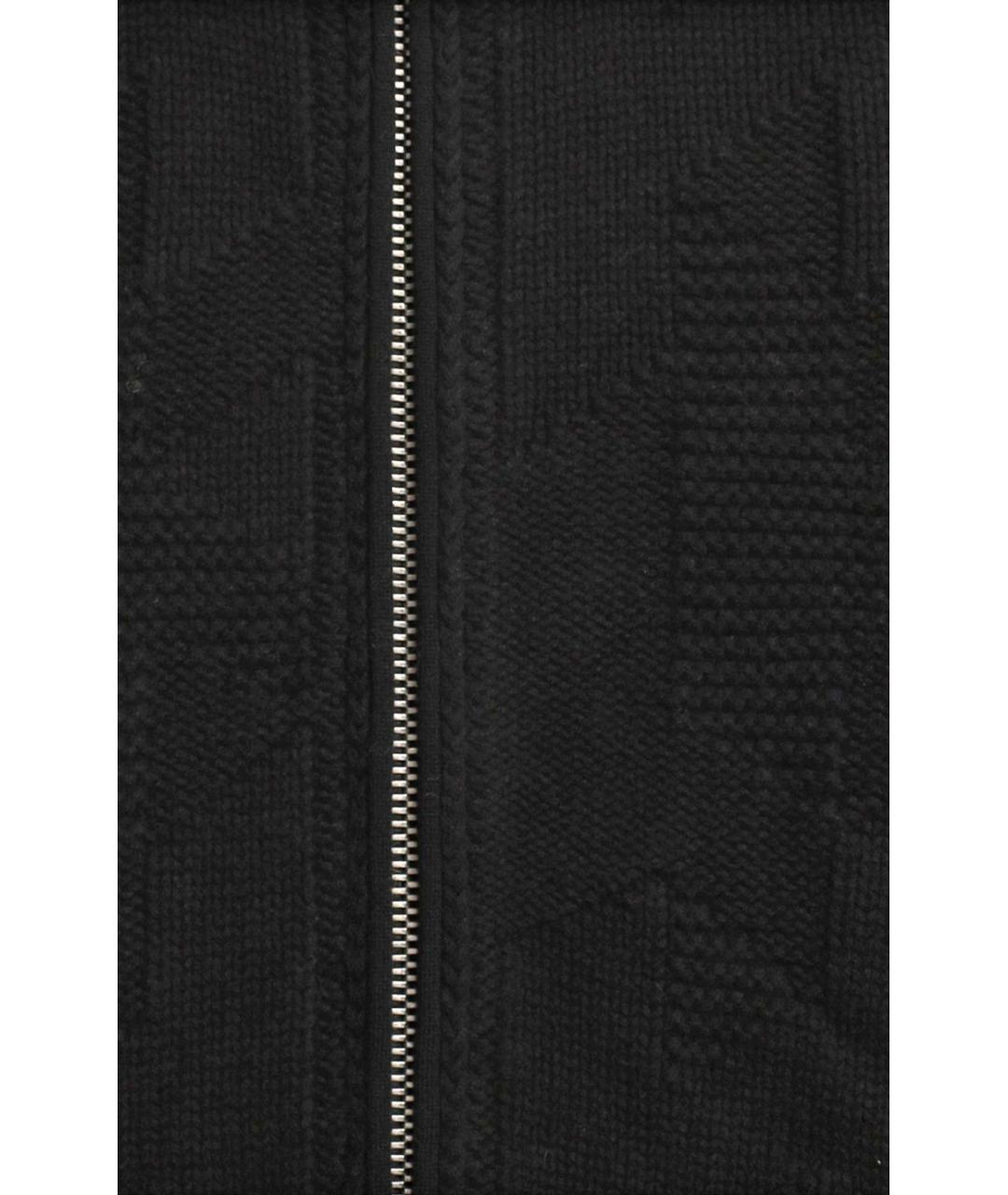 HERMES Черный шерстяной кардиган, фото 3