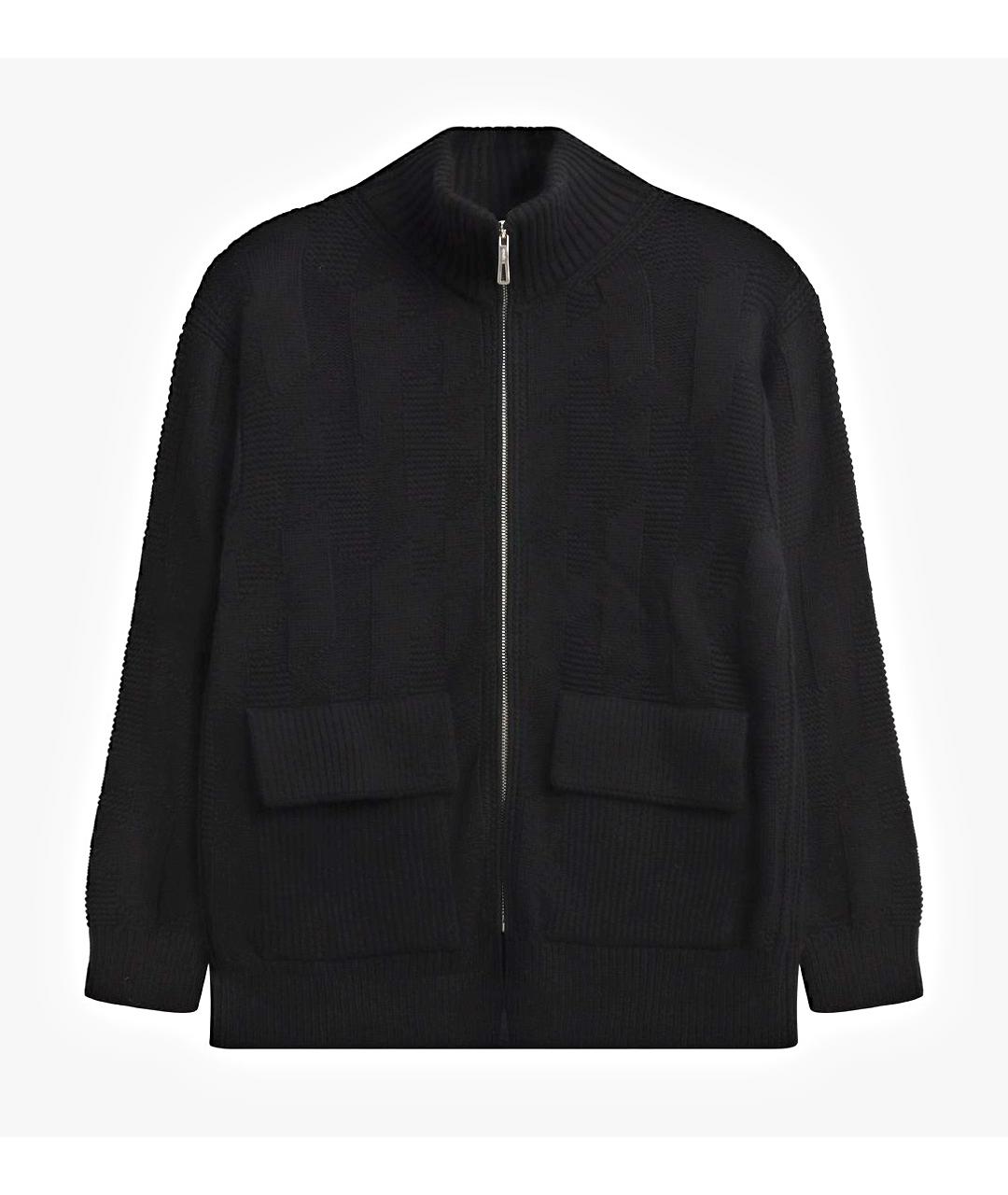 HERMES Черный шерстяной кардиган, фото 4