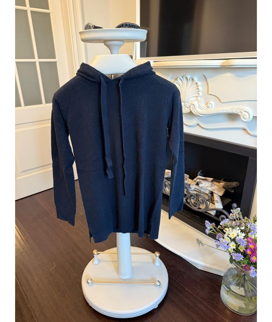 MAX MARA Темно-синий шерстяной джемпер / свитер, фото 3