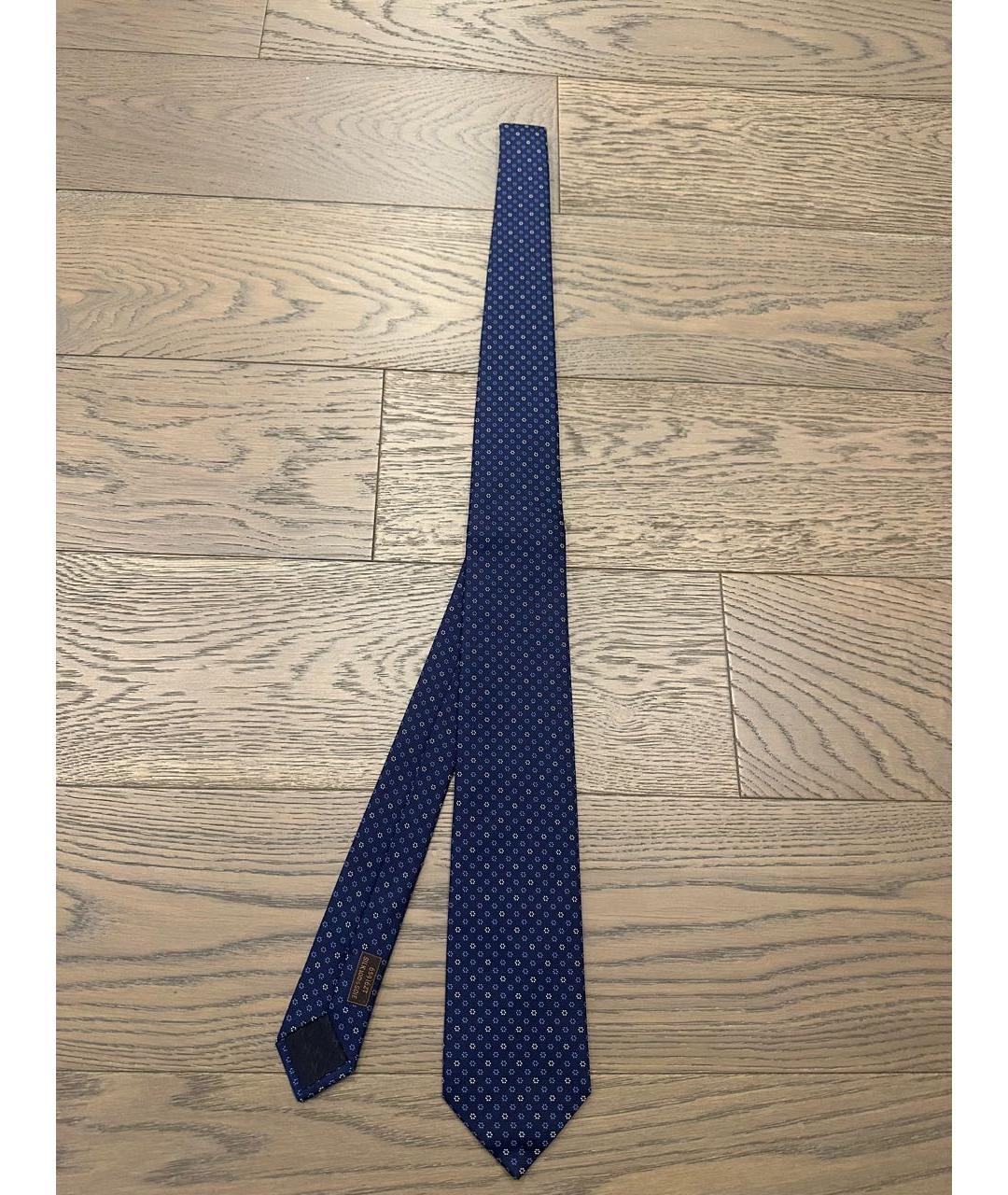 HERMES Синий шелковый галстук, фото 5