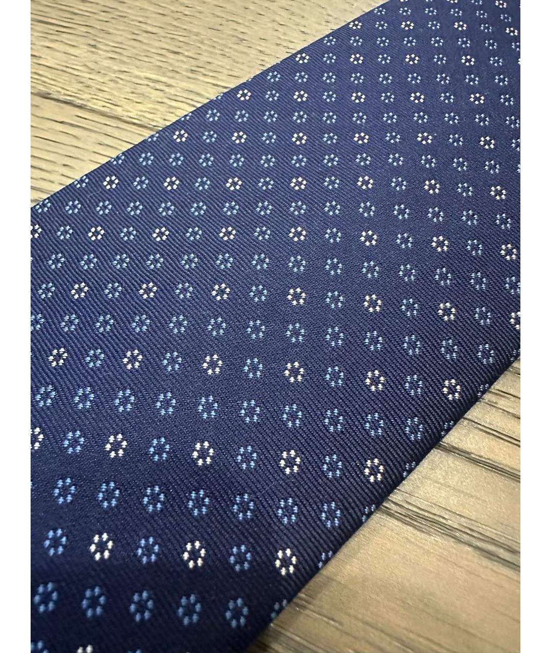 HERMES Синий шелковый галстук, фото 3