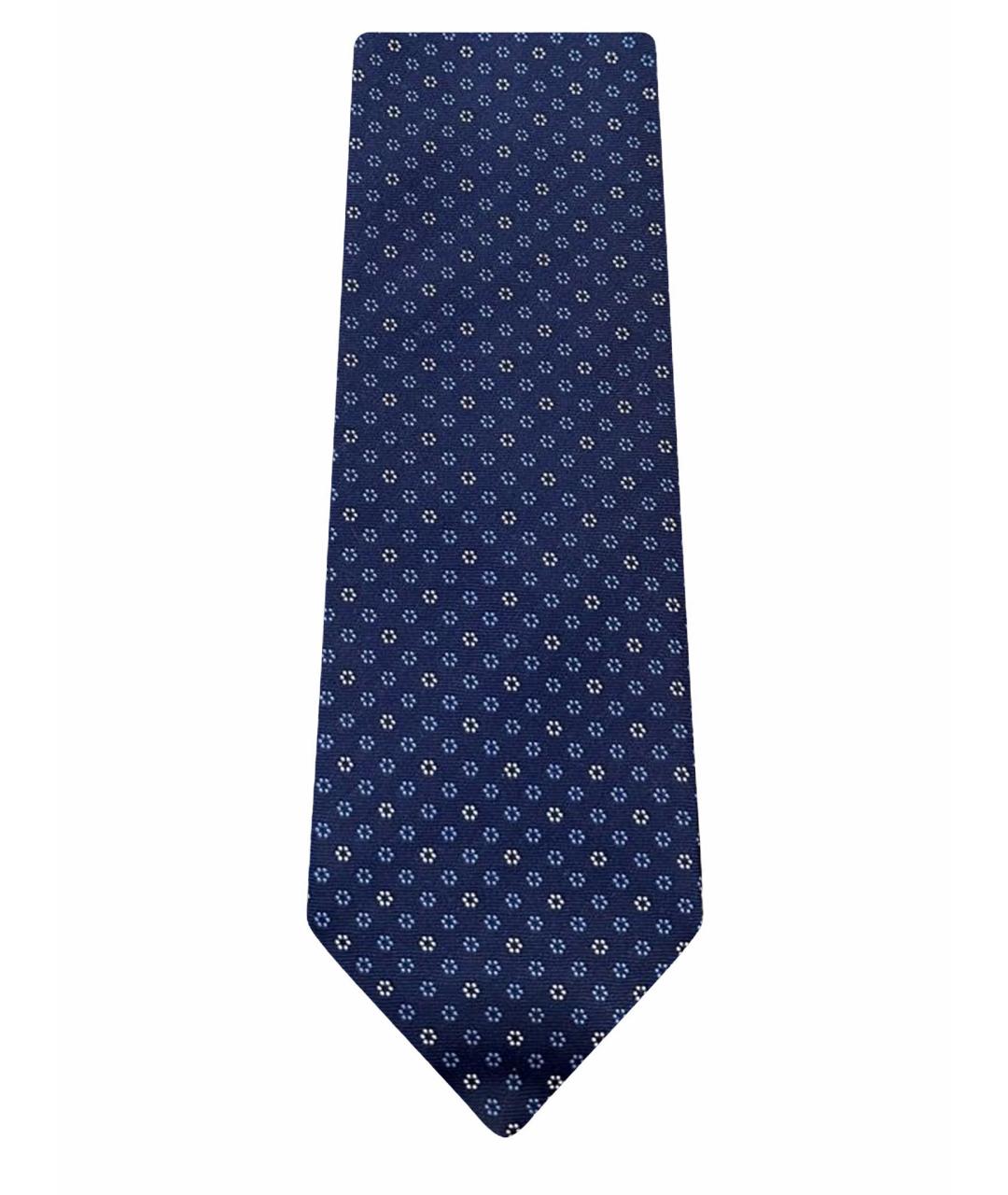 HERMES Синий шелковый галстук, фото 1