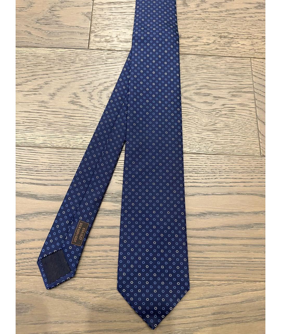 HERMES Синий шелковый галстук, фото 6