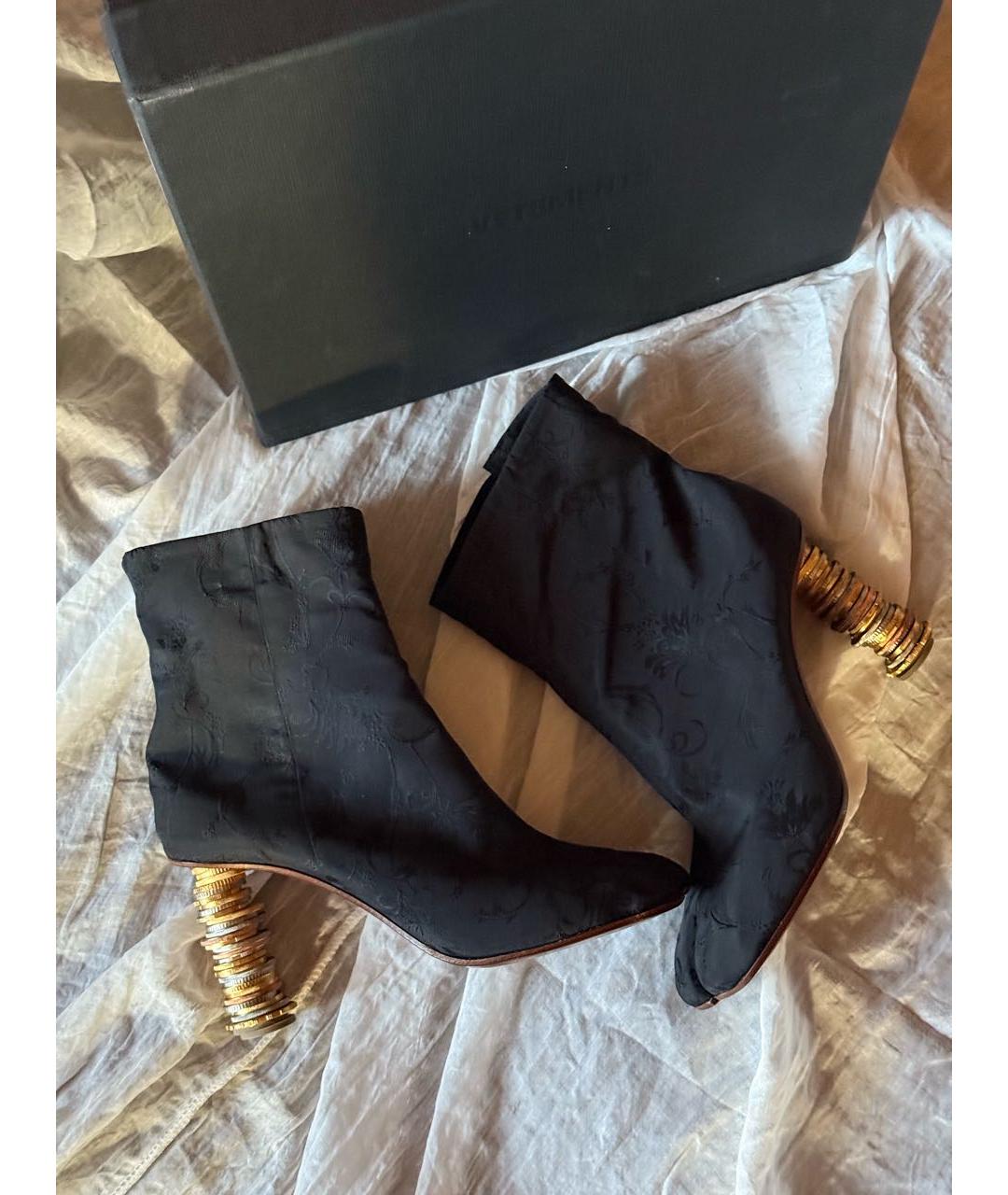 VETEMENTS Черные текстильные ботильоны, фото 4