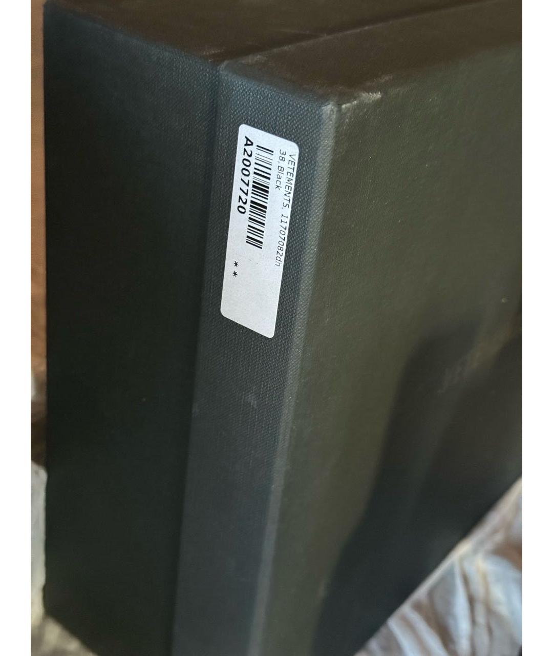 VETEMENTS Черные текстильные ботильоны, фото 8