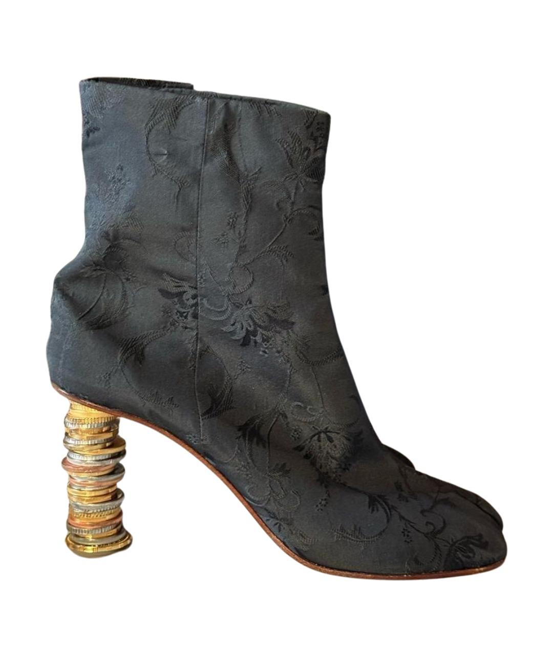 VETEMENTS Черные текстильные ботильоны, фото 1