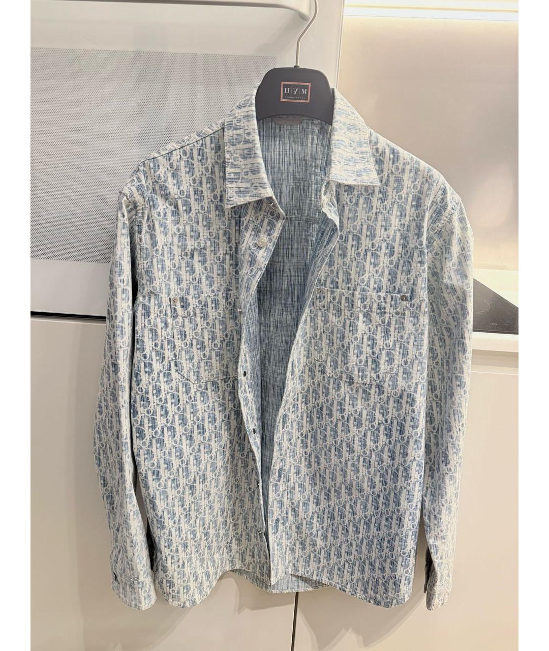 CHRISTIAN DIOR Голубая хлопковая рубашка, фото 2