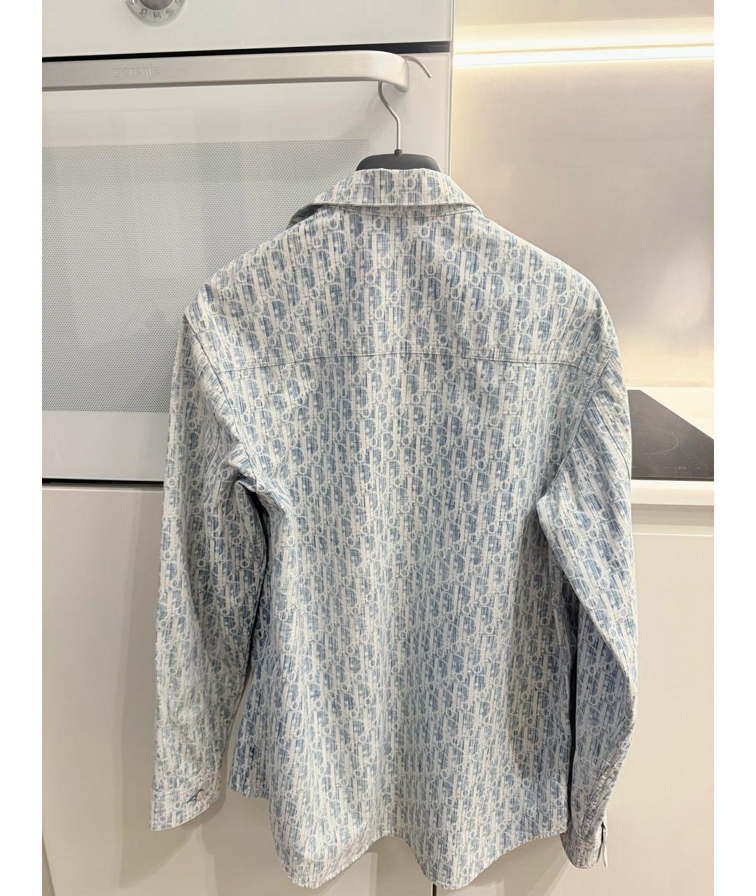 CHRISTIAN DIOR Голубая хлопковая рубашка, фото 3