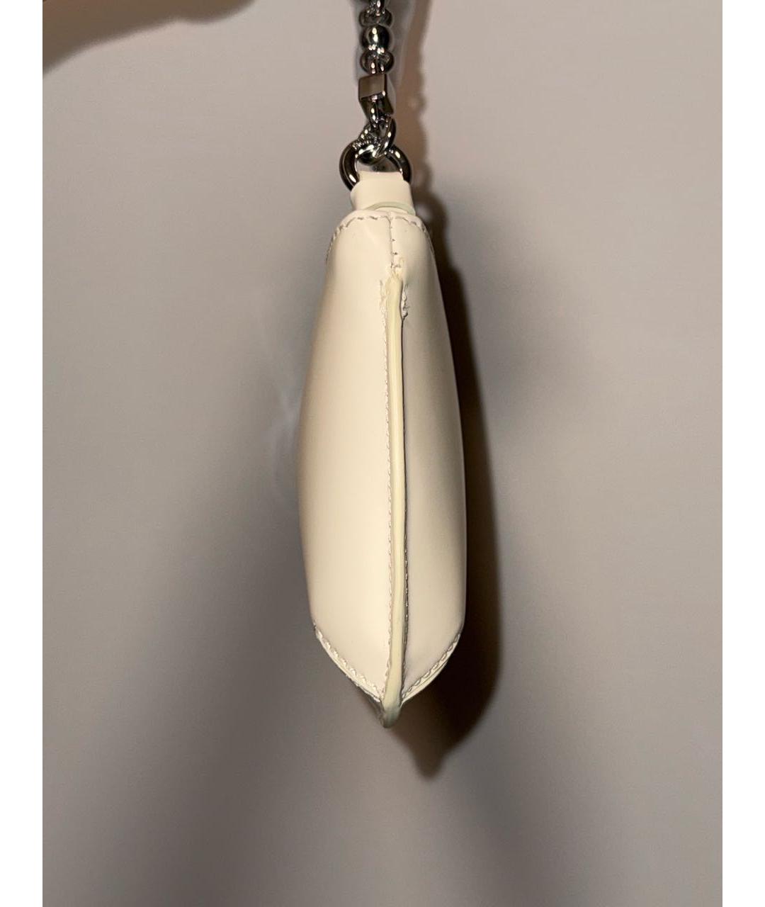 JACQUEMUS Белая кожаная сумка с короткими ручками, фото 8