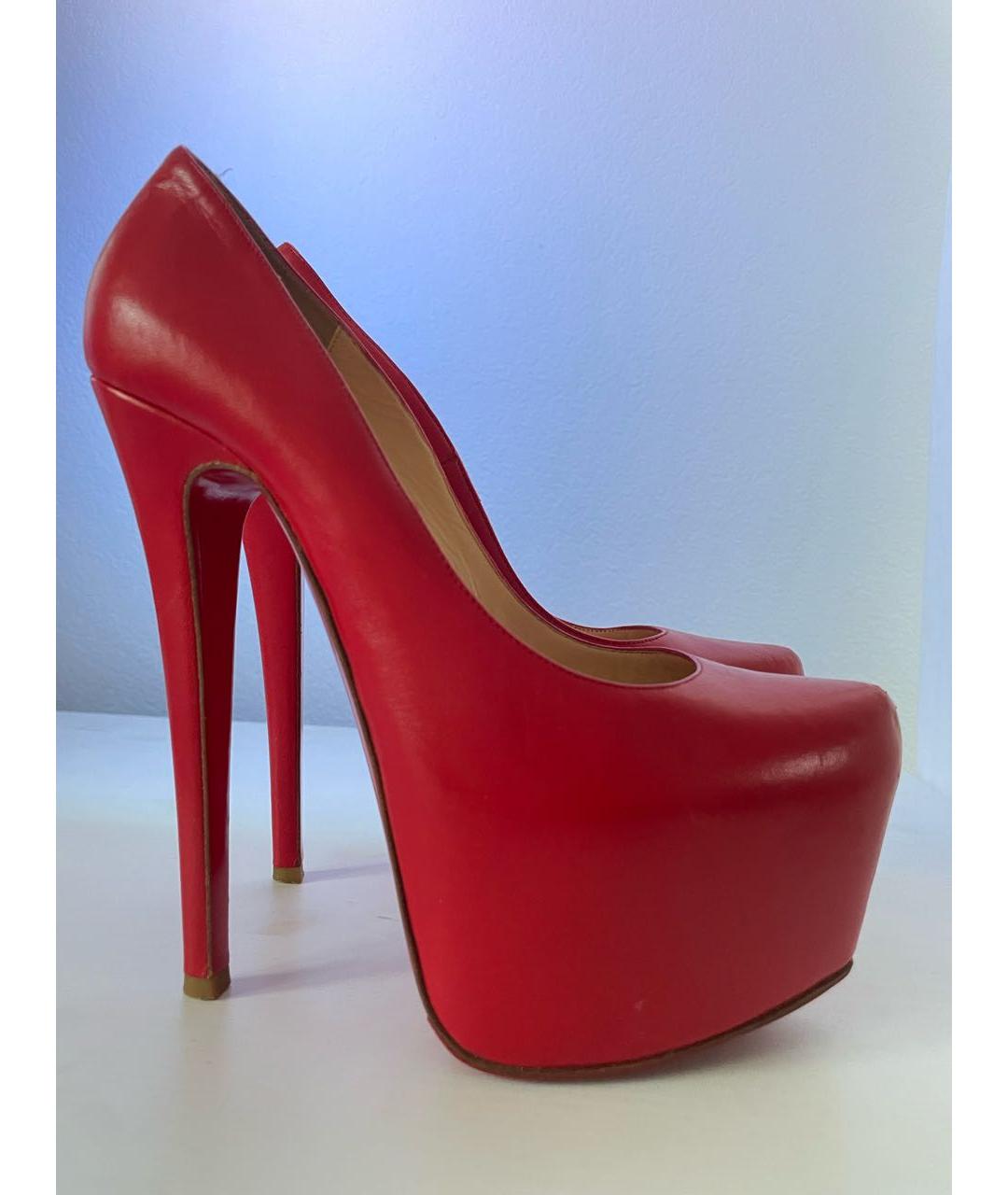 CHRISTIAN LOUBOUTIN Красные кожаные туфли, фото 9