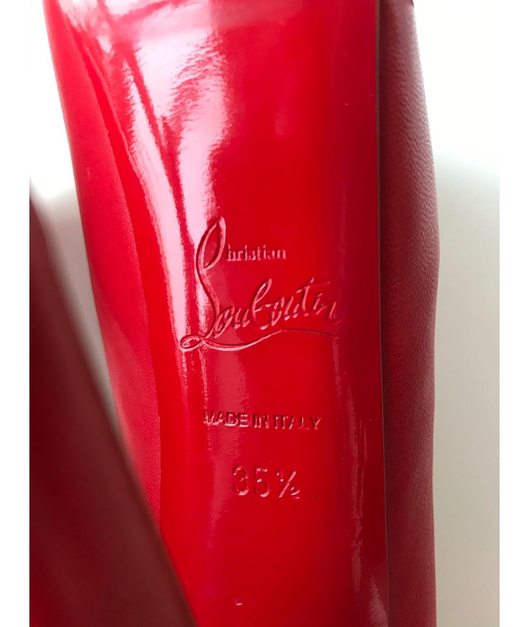 CHRISTIAN LOUBOUTIN Красные кожаные туфли, фото 7