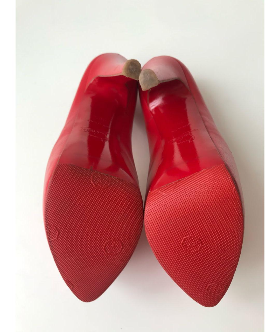 CHRISTIAN LOUBOUTIN Красные кожаные туфли, фото 8