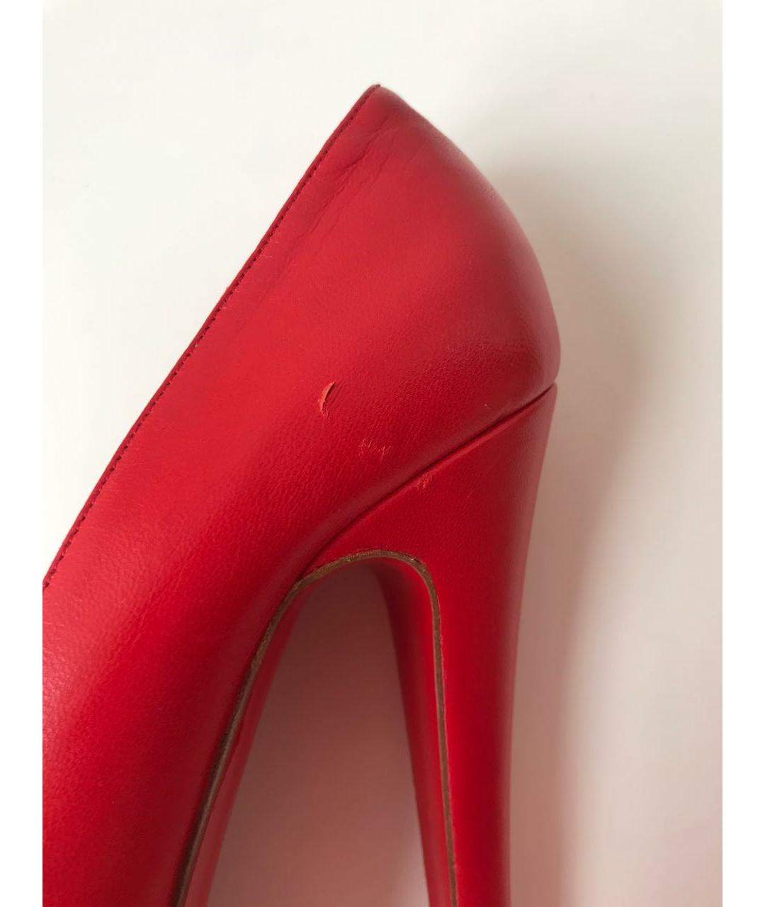 CHRISTIAN LOUBOUTIN Красные кожаные туфли, фото 6