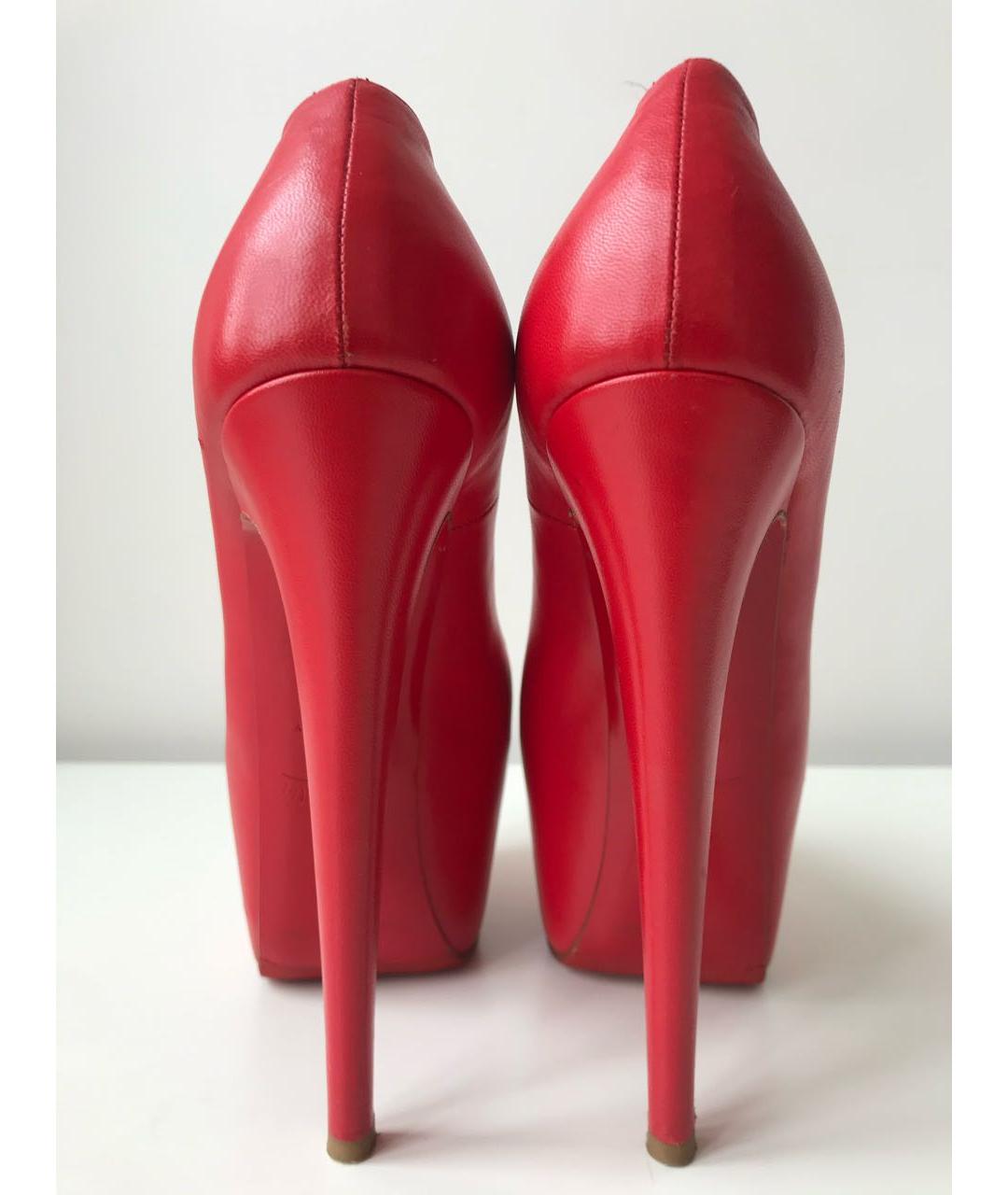 CHRISTIAN LOUBOUTIN Красные кожаные туфли, фото 4