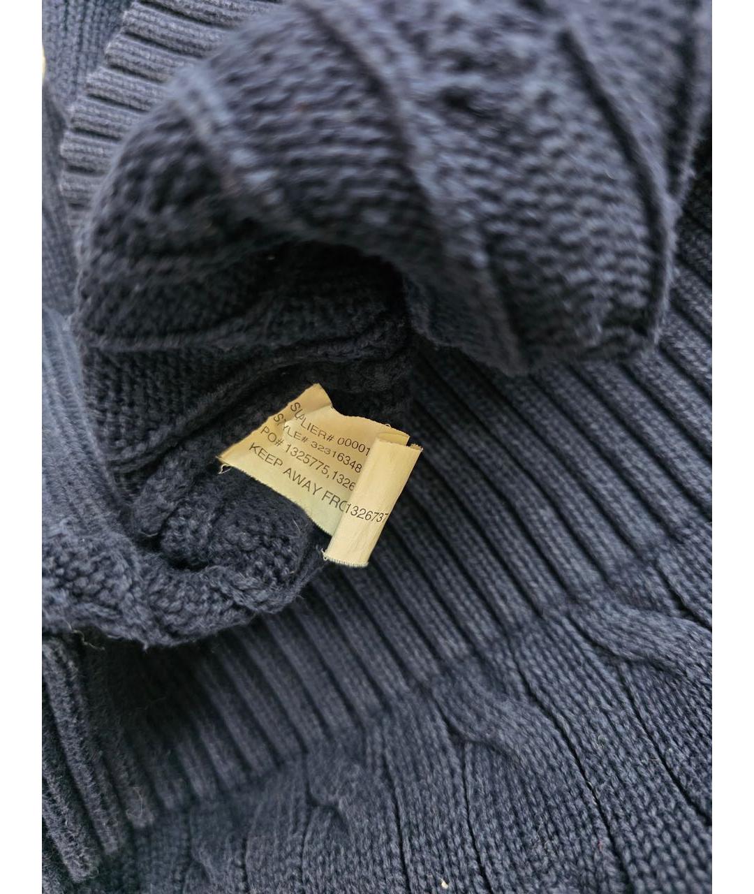POLO RALPH LAUREN Темно-синий хлопковый джемпер / свитер, фото 5