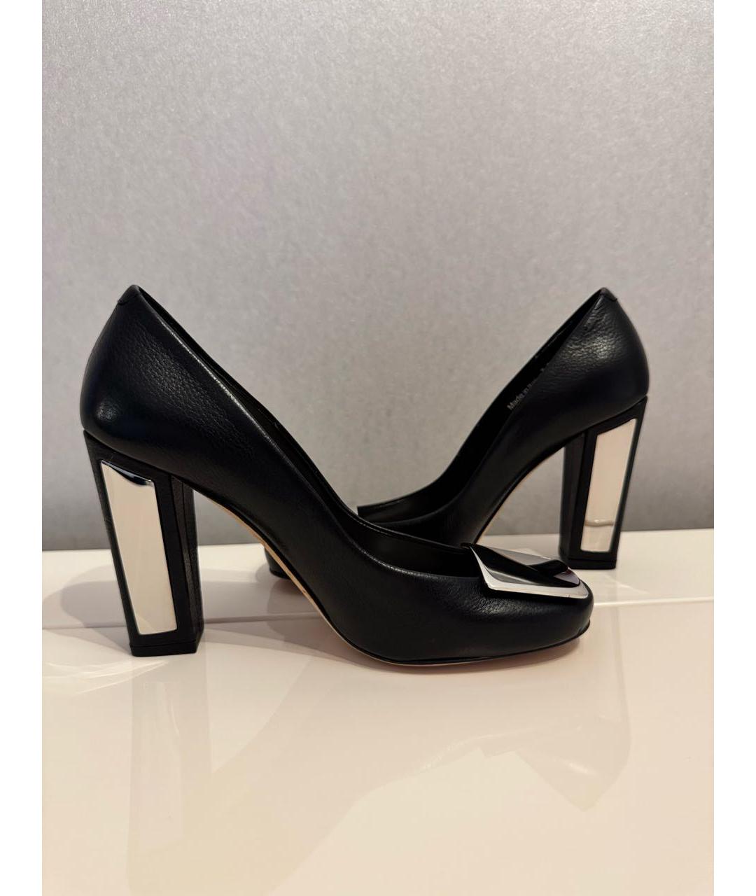 CHRISTIAN DIOR Черные кожаные туфли, фото 3